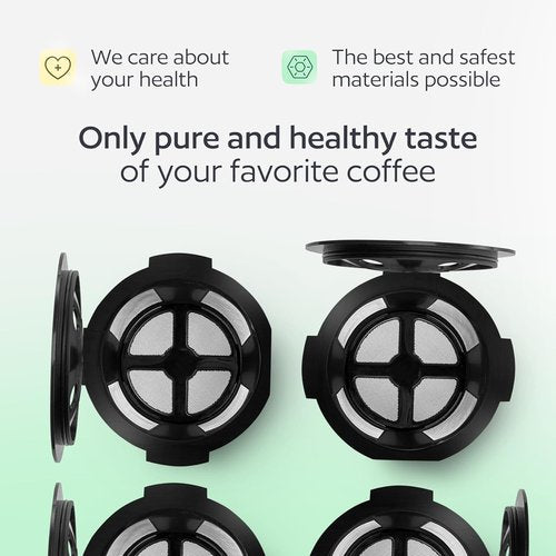 Keurig - 4 Reusable K Cups with Multistream Technology | Black Refillable Coffee Filters for K-Duo & K-Slim