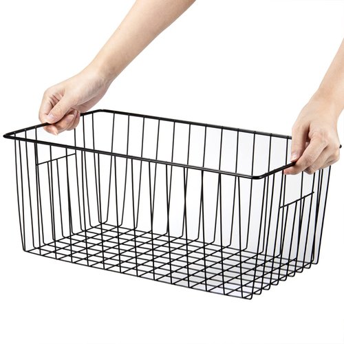 16inch Upright Freezer Organizer Baskets for 13-14,16-21 cu.ft Standup Freezer, Settle freezer chaos and reduce food waste effectively, Durable, Fully Use Space, Improve Air Circulate, Black, 6pcs