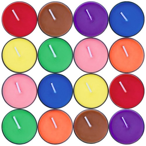 Unscented Colored Tealight Candles, Soy Wax with 4-5h Long Clean Burning, Perfect for DIY Candle Painting, Meditation, Witchcraft, Spell Chime Candles, Home Decor, and Gifts (Dark Color Series)