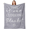 Pubrave Gifts for Her/Him/Girlfriend/Boyfriend/Wife/Husband, Anniversary Christmas Wedding Engagement Gifts for Couples/Women/Men, Romantic Couple Cuddling Blanket Grey 60x50in