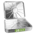 Roponan 25 Pack Disposable Foil Oven Liners, 18.5 x 15.5 Inch Aluminum Foil Liners for Electric Oven & Gas Oven, Oven Drip Pan Tray for Baking, Roasting, Grilling & Cooking