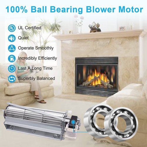 Hipoilk GFK4 Fireplace Blower Fan Kit for Heatilator Fireplaces, FK4 Fireplace Blower for Heatilator ND4236 NDV4236I GNDC36 ND4236I GNDC33 NDV4236 NDV3933I, Temco 36TDVN