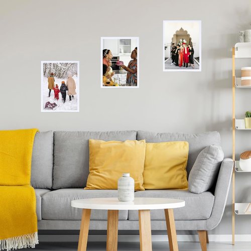 JCJMY 13x15 Picture Frame - White Wall Hanging Frame with Shatter-Resistant Plexiglass | Versatile Mounting Options