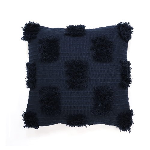 Lush Decor Tina Dots Decorative Throw Pillow, 20" W x 20" L, Navy - Square Pillow - Throw Pillows For Bed, Couch, Or Chair