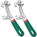 2Pcs Upgraded Bucket Opener Tool 5 Gallon, 8.5 Inch Aluminum Paint Bucket Lid Opener Wrench with Non-slip Rubber Handle Grip, Metal Can Opener Lid Pail Remover Tool for Home Industrial