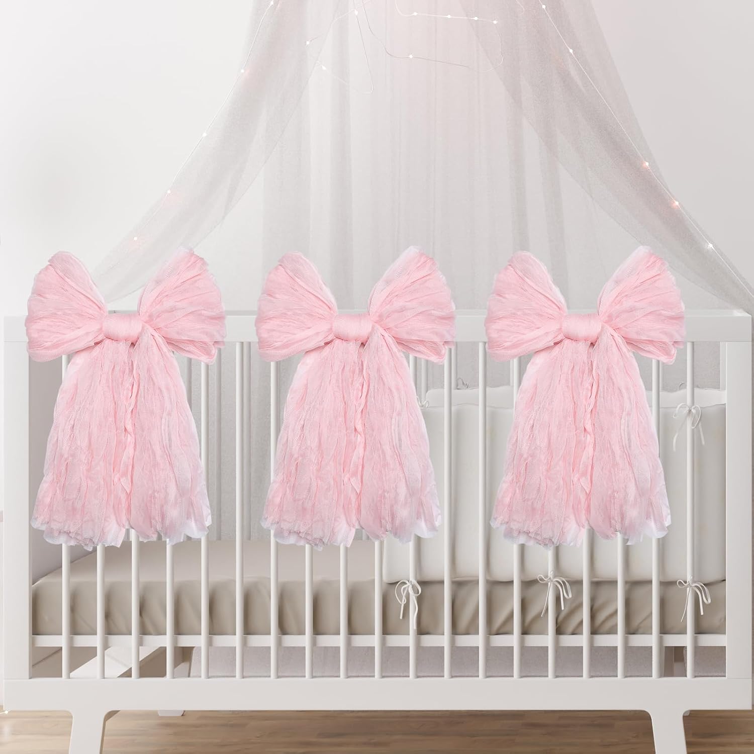 XunYee Large Pink Bows - 10 x 18 Inches Giant Nursery Decor | Perfect for Parties & Celebrations