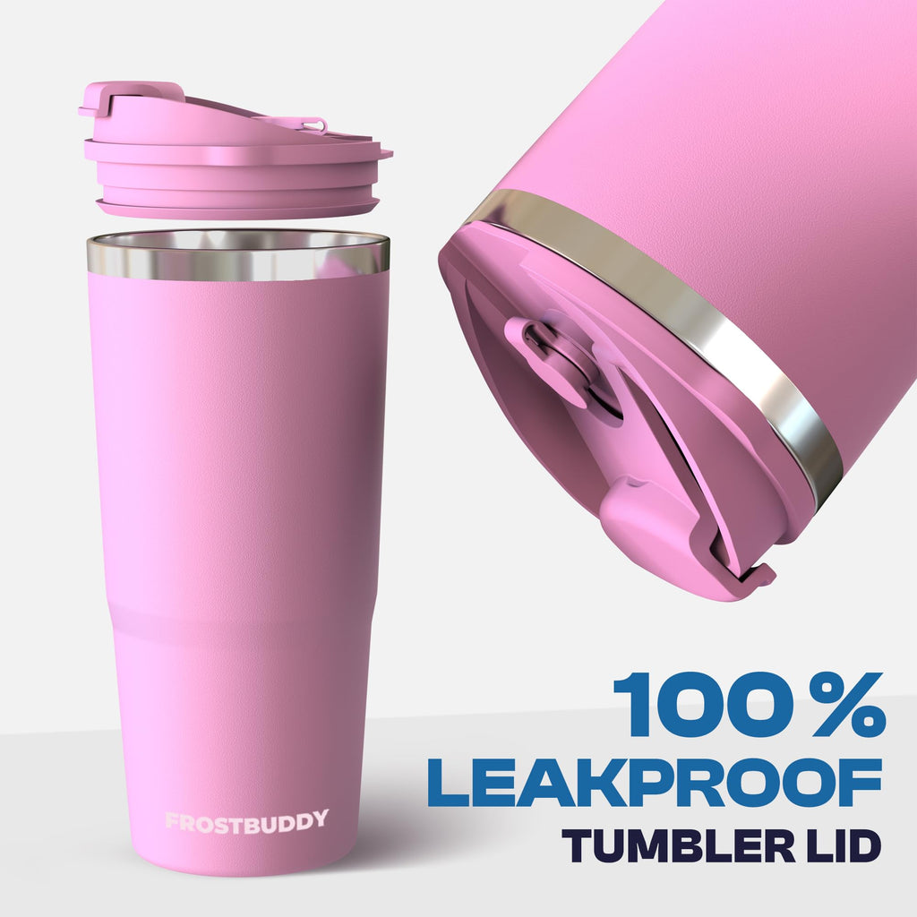 Frostbuddy | To Go Buddy - 30 oz Stainless Steel Vacuum Insulated Tumbler Cup - thermal cups for hot and cold drinks - stainless steel Tumbler Dunkin Cup (UNC Tarheels - Navy)