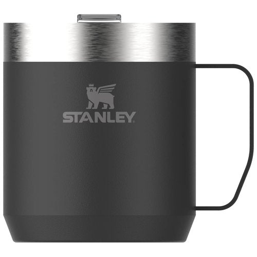 Stanley 1913 Classic Legendary Camp Travel Mug 0.35L - Keeps 1.5 Hours Hot - 3 Hours Cold - Dishwasher Safe - Stainless Steel Coffee Cup - BPA-Free - Matte Black