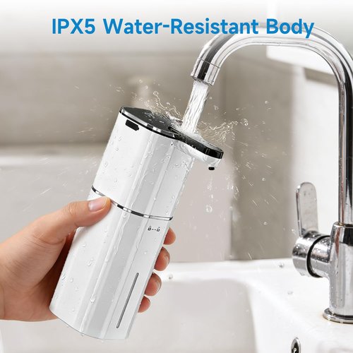 CATIRE Upgraded Larger Capacity Automatic Dish Soap Dispenser Touchless, 17.6oz Liquid Hand Soap Dispenser for Bathroom Kitchen, Rechargeable 2000mAh, 8 Adjustable Levels, Wall Mount & Countertop