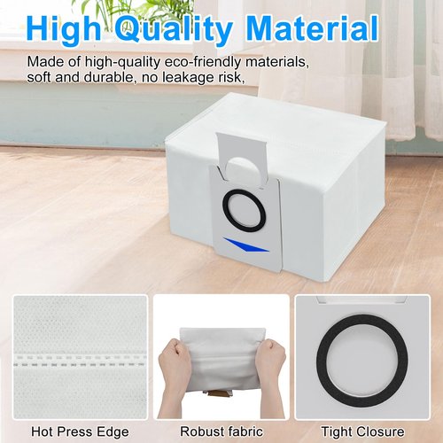 10 PSC Vacuum Bags Compatible with Ecovacs Deebot X1 Omni Turbo T10 T20 Omni T20/T20 Max/T20 Pro/X&T Series Robot Vacuum Cleaner,Dust Bags for Deebot T20 Omni