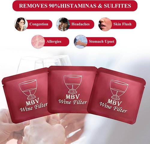 10 Pcs Wine Filters Set, Advanced Wine Purifier, Wine Filters for histamines and sulfite- Replacement Wine Sulfite Remove Set Gifts for Wine Lovers