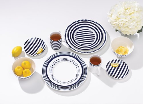 Kate Spade New York Charlotte Street East 4 Piece Place Setting,Blue