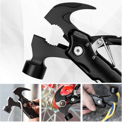 BIIB 12-in-1 Hammer Multitool - Ultimate Gift for Men | Perfect for Father's Day, Birthdays & Camping Essentials