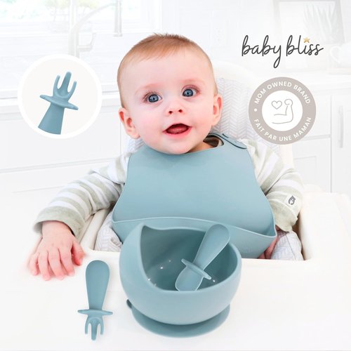 Baby Bliss Baby Spoons - 6 Pack Silicone Utensils for Self-Feeding | BPA Free, Perfect for 6 Months+