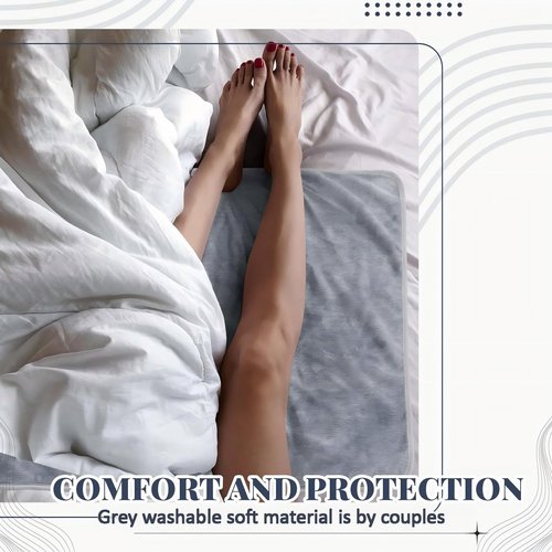 Fanfanwin 2 Pcs Couples Waterproof Mat Lover Reusable Stainproof Blanket Quiet Easy Use Mattress Protector for Adult Multi Functional Bed Sheet Couple Pleasure Comfort (27 x 27 in,Grey)