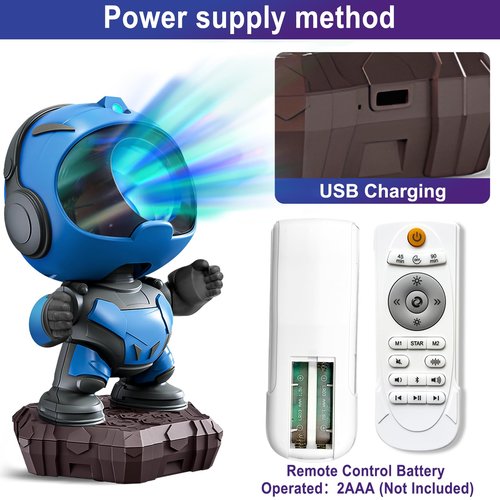 Astronaut Galaxy Projector, 4-in-1 Nebula Night Lights with Bluetooth Speaker Timer Remote Control White Noise Star Lights Birthday Valentines Gifts for Kids Adults Bedroom Gaming Room Decor