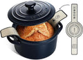 LE TAUCI 3 Qt Ceramic Dutch Oven - Lightweight, Non-Toxic & Dishwasher Safe for Bread Baking | Midnight Blue