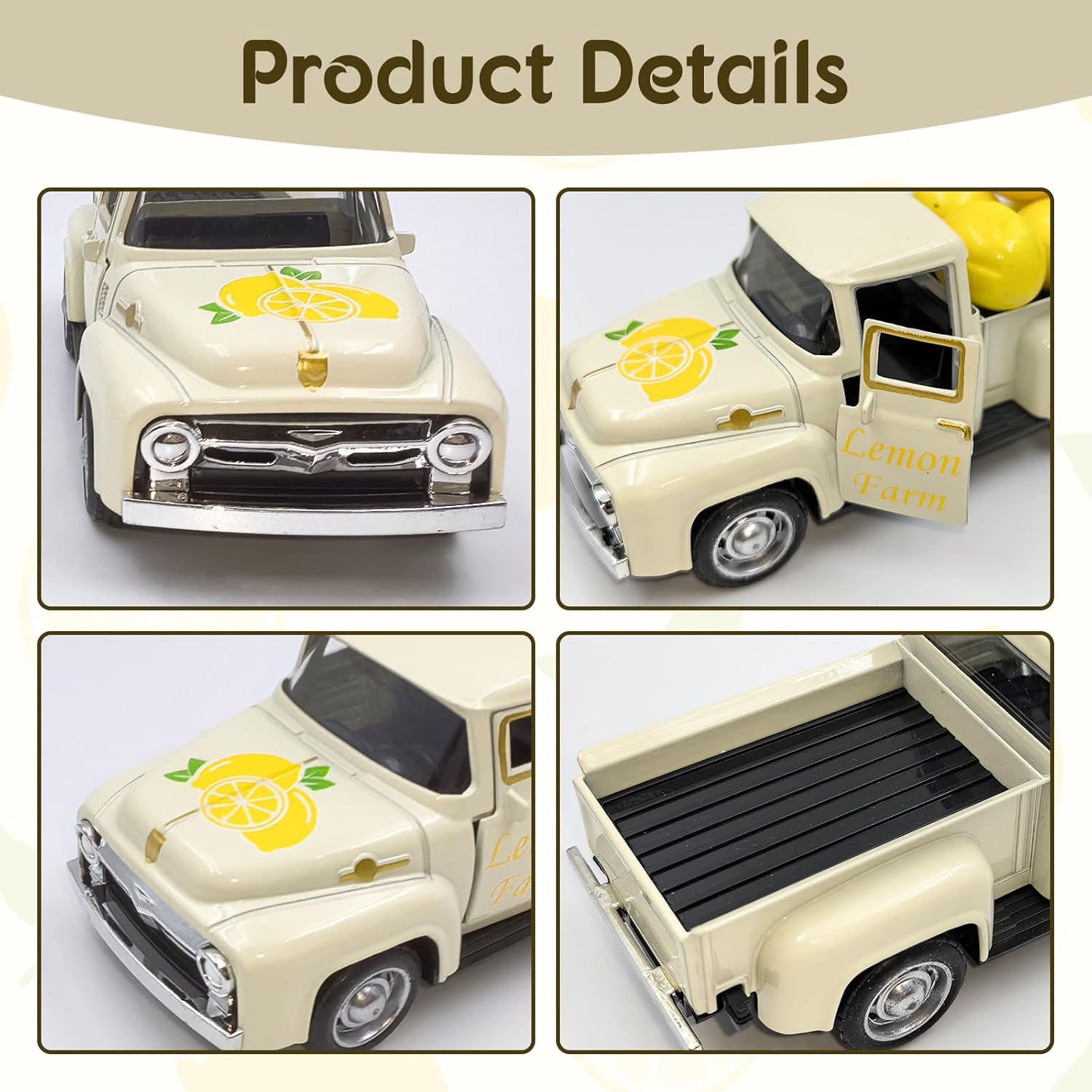 Skiennix Lemon Truck Decor - Mini Fake Lemons for Home & Kitchen | Farmhouse Tabletop Centerpiece