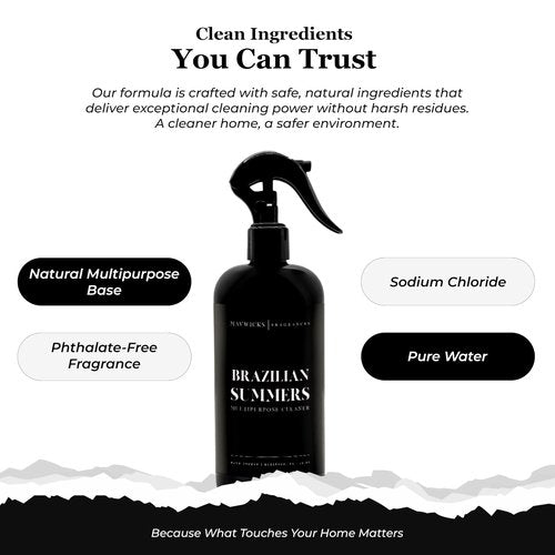 Mavwicks Fragrances All Purpose Cleaner Spray (Brazilian Summers) 16 Oz – Multipurpose Surface Cleaning Spray for Kitchen, Bathroom, Floors and Counters, Home and Office, Natural and Non-Toxic