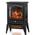 ZAFRO Freestanding Electric Fireplace Stove, Small Electric Fireplace Heater with Thermostat Control, 3D Realistic Flame,1000W/1500W & Overheating Protection, 22.28 inch