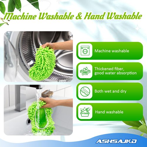 Ashsajkd 4Pcs for Swiffer Reusable Dry Sweeping Cloths Microfiber Wet Mop Pads Compatible with Swiffer Sweeper Mop ,Replacement Wet Mopping pad Refills & for Swiffer Sweeper Mop