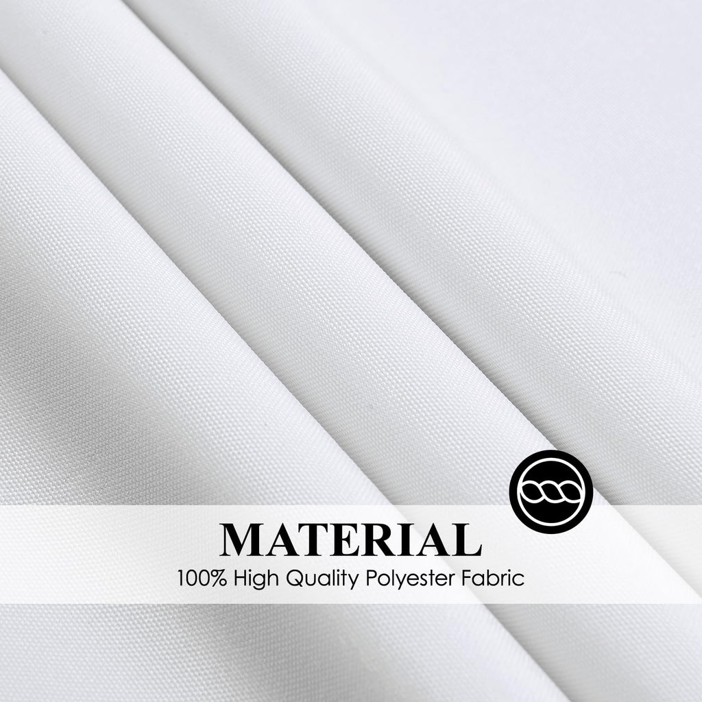 Aocoz Round Tablecloth 6 Pack 90 Inch White Tablecloths Washable Decorative Linen Polyester Table Clothes Cover for Dining Table Banquets Buffet Parties and Wedding
