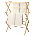 Gibson Home Riverrun Foldable Bamboo Drying Rack for Clothes & Towels – 2-Tier Collapsible Laundry Drying Rack, Space-Saving Air Dry Stand for Clothes, Towels, Blankets, etc for Indoor & Outdoor Use