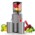 Cold Press Juicer, Juicer Machines with Cups, BPA-Free, Easy to Clean, Grey