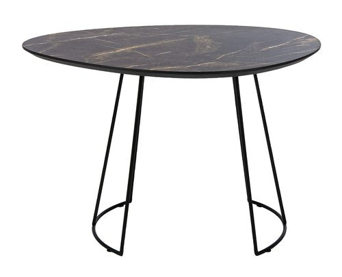 Safavieh Home Brooks Modern Faux Grey Sandstone and Black Side Table