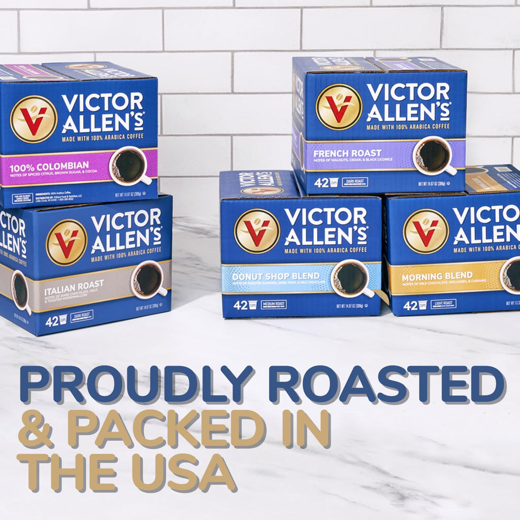 Victor Allen's Coffee Across America Variety Pack (Seattle Dark, New York Select, Chicago Blend, Las Vegas Roast), 96 Count, Single Serve Coffee Pods for Keurig K-Cup Brewers