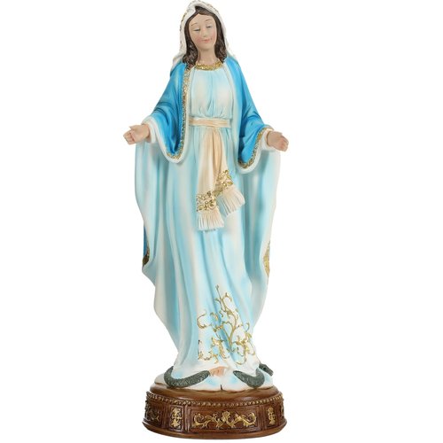 Ultym Blessed Virgin Mary Statue 12", Serene Divine Mercy Mother Statue, Our Lady of Grace Figurine for Home Altar, Church, Office, and Chrismtas Decor, Meaningful Catholic Gifts for Grandma & Mom