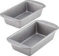 Farberware Bakeware Nonstick Meatloaf Pan Set - Two 9-Inch x 5-Inch Gray Pans