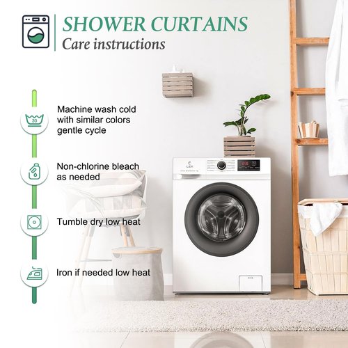 Homewelle Black White Gold Floral Shower Curtain Golden Flower Leaves Modern Luxury Contemporary 60Wx72H Inch Artistic Aesthetic for Women Girls Waterproof Polyester Fabric Bathroom Bathtub