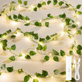 Lakumu Fairy Lights - 33ft 100 LED Pothos String Lights with Timer | Battery Operated & Rechargeable, Warm White