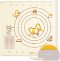 Ourokhome Silicone Baking Mat - Non-Stick, BPA-Free, 20'' x 16'' | Durable, Dishwasher Safe, Beige