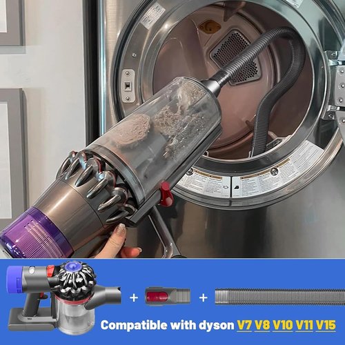 Dyson Dryer Vent Cleaner Kit - Includes Lint Brush & Hard Bristle Crevice Tool for V15, V12, V11, V10, V8, V7