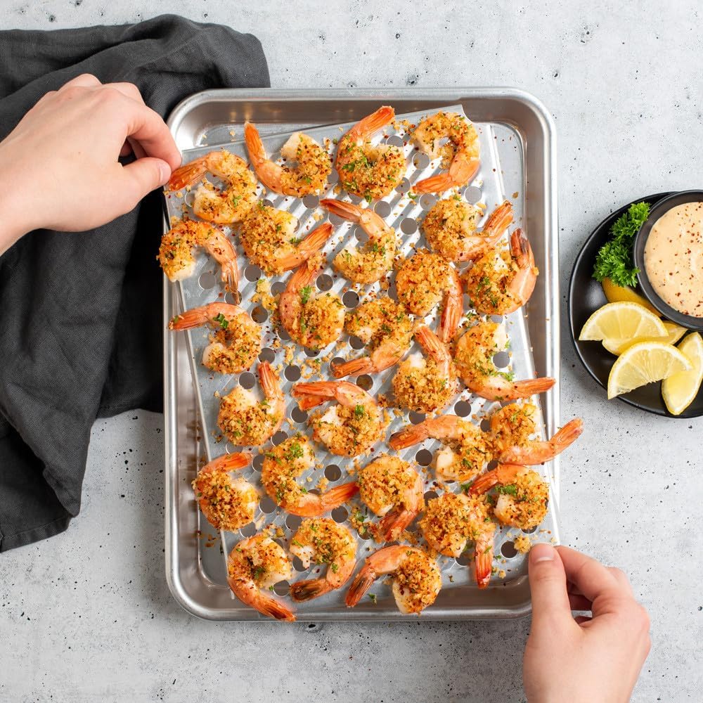Nordic Ware Naturals Quarter Sheet Pan - Versatile Oven & Cooling Rack Combo | Perfect for Baking