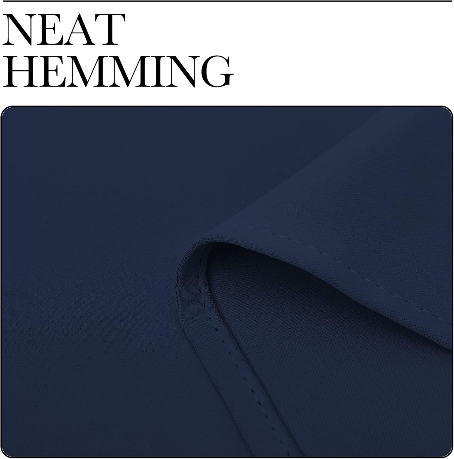 NICETOWN Window Drapes - Long Grommet Top Curtains for Living Room | Navy, 42" Wide x 90" Long, 2 Pieces