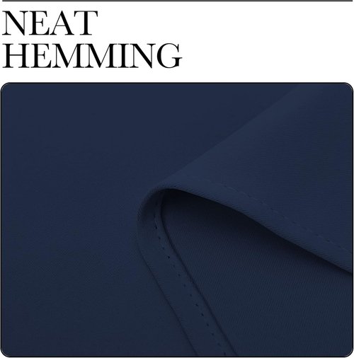 NICETOWN Blackout Curtain Panels - Navy Thermal Insulated Drapes | 2 Panels, W29 x L36-Inch for Bedroom & Basement