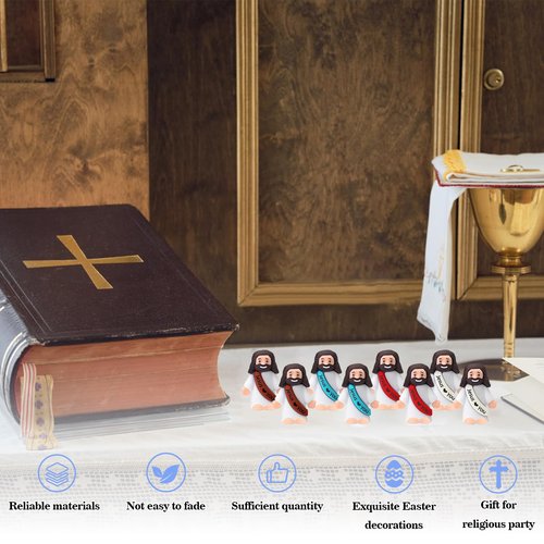 IEUHDKWL Mini Jesus Figurines in Bulk Tiny Jesus Figures Hide and Seek Religious Party Favors Sunday School Baptism Gifts (300pcs)