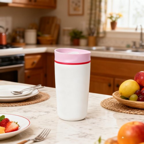 12 oz coffee tumbler Insulated coffee mug with lid SliderInsulated Stainless Steel Coffee Tumbler, Travel Mug for Hot and Iced Beverages,insulated travel coffee mug Pink with Brown Lid (white)