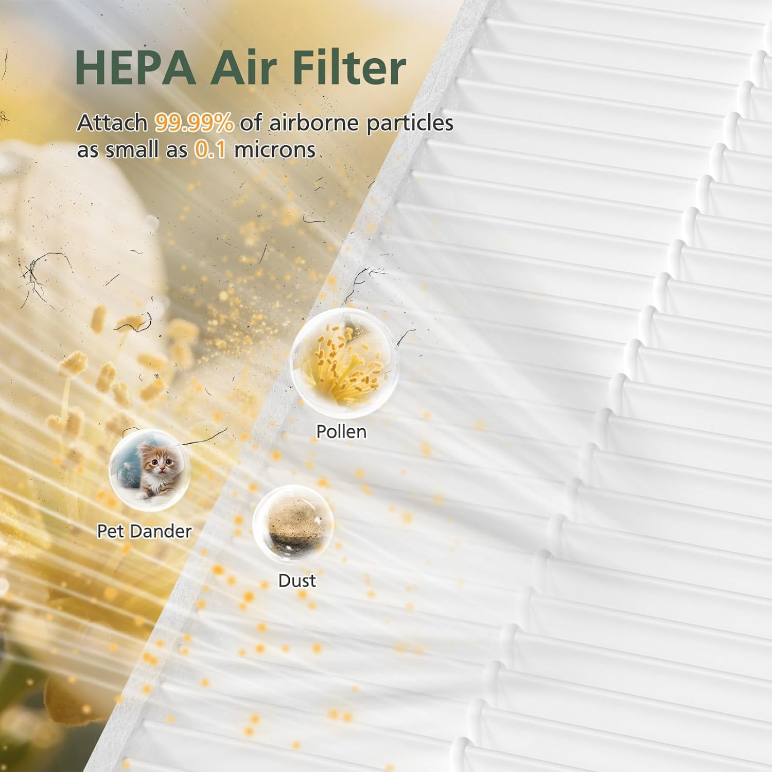 Winix 5510 5520 Replacement HEPA & Activated Carbon Air Filter Combo | 2+2 Pack for Dust, Pollen & Smoke