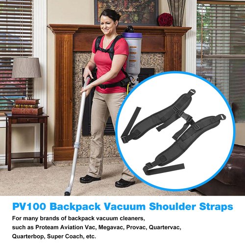 JIOTAR Vacuum Cleaner Shoulder Straps PV100 Replacement Most Backpack Vacuum Cleaners Fits Proteam, Megavac, Provac, Quartervac Backpack Vacuum Shoulder Straps