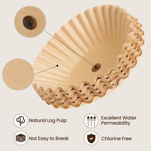 300pcs Coffee Filters Compatible with Hamilton Beach Coffee Urn, Unbleached Paper Filters for 45cup Hot Drink Dispenser