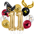 Zailo 40-inch Number Magic Wizard School Balloons, Magic Wizard Themed Party Decorations, Snitch Balloons Suitable for Magic Themed Birthdays Baby Shower Party Supplies (Number 11)