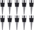 Stainless Steel Wine and Beverage Bottle Stoppers Ball Designed Wine Bottle Corks Tapered Storage Crafts Art DIY (10)
