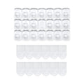 MOVELYST 100 Mini Clear Light Clips with 120 Adhesive Strips, Damage-Free Indoor Mini Wall Hooks for Hanging, Removable Clips for Christmas Decoration