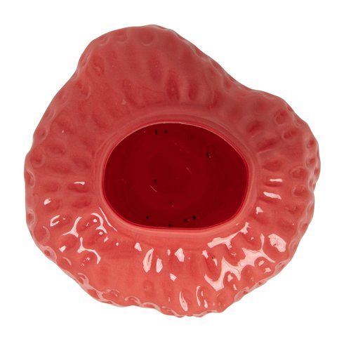 Creative Co-Op Round Glass Strawberry Shaped Vase, Pink
