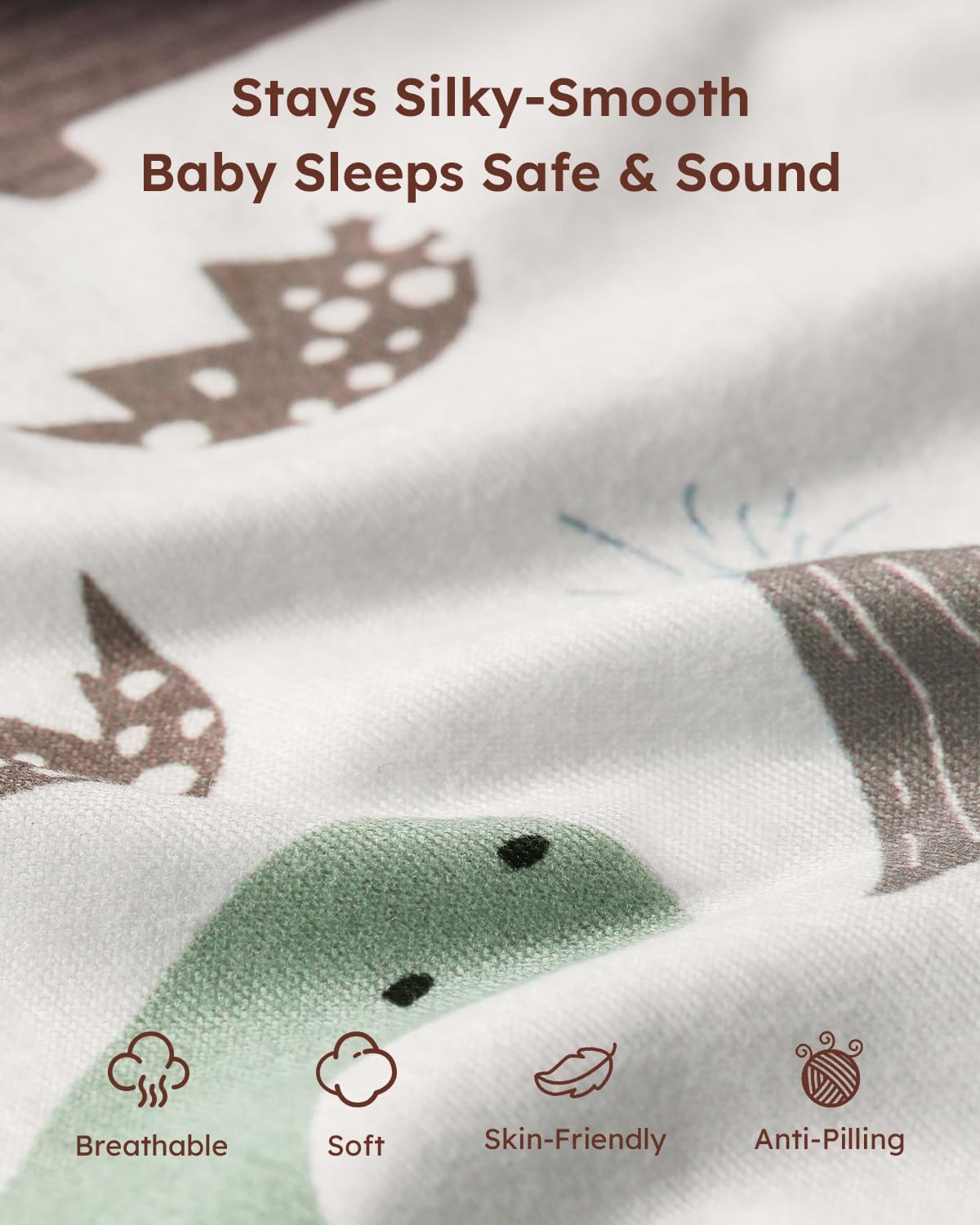 Yoofoss Baby Pack and Play Sheets - Ultra Soft Dark Blue Dinosaur Fitted Mini Crib Sheets 38x26