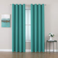 ChrisDowa Grommet Blackout Curtains - Thermal Insulated Room Darkening Panels (Teal, 52W x 72L)